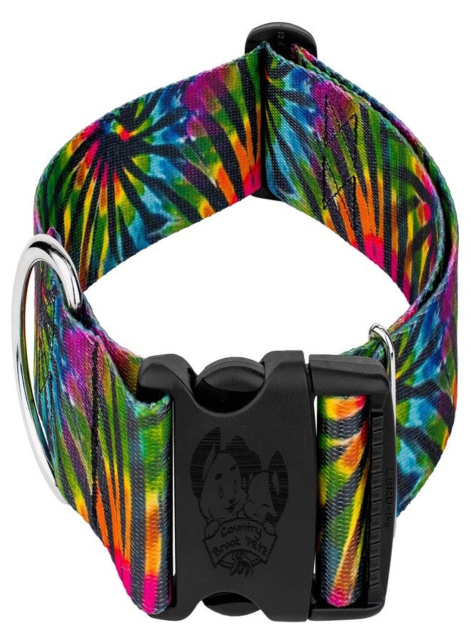 كانتري بروك ديزاين طوق الكلاب الفاخر العريض من كاونتري بروك بيتز - هوسفيت جونيور - مجموعة رائعة تتميز بتصاميم مميزة (خطوط مصبوغة بربطة عنق، متوسط) - Image 1